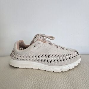 NIKE MAYFLY WOVEN Sneakers Bone Ivory Beige Suede Lightweight Sport White 8.5
